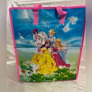 DISNEY PRINCESSES  REUSABLE TOTE BAG With Zip Closure
